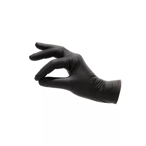 Gumikesztyű Nitrylex Fekete S 100db