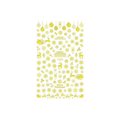 Körömmatrica - F283 Karácsony Arany