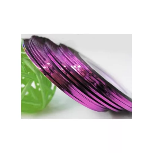 Körömdísz / Metálcsík / Ciklámen 1db. *