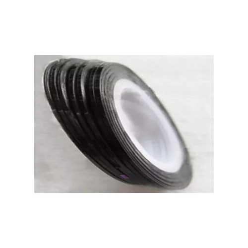 Körömdísz / Metálcsík / Fekete 1db.