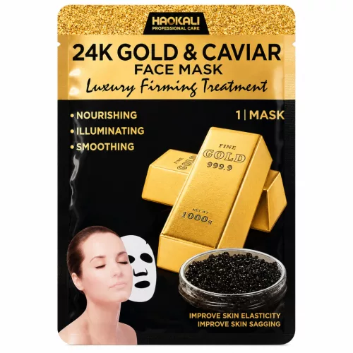 Haokali Fátyolmaszk - 24 K Gold & Caviar