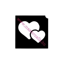 Csillámtetoválás Sablon / Szívek MN-09