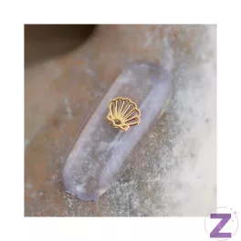 Zodiac - Metál Körömdíszítő Lemez - Arany Kagyló