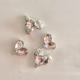 Luxory Pink Diamond Charm 4db Szív