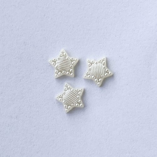 3D Diy Körömdíszítő Charm Fehér Csillag