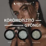 Perfect Nails Körömdíszítő gyöngy - Fehér