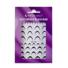 Perfect Nails Körömmatrica - Easy French Black Mini