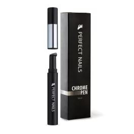   Perfect Nails Chrome Pen - Krómpor Körömdíszítő Toll - Ezüst