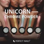 Perfect Nails Unicorn Chrome Powder - Körömdíszítő Unikornis Krómpor - Peach