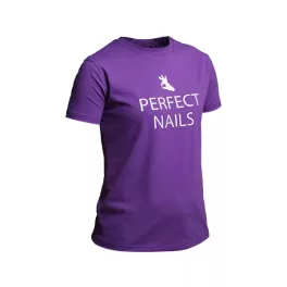 Perfect Nails Metál Logós Lila Póló S