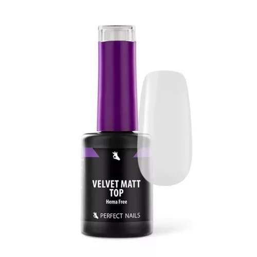 Perfect Nails Velvet Matt Top Gel - Hema Free Matt Fedőfény  8ml