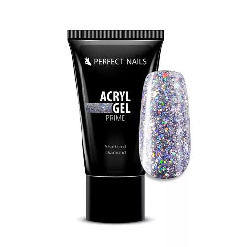 Perfect Nails PolyAcryl Gel Prime - Tubusos Polygel 15g - Csillámos Shattered Diamond