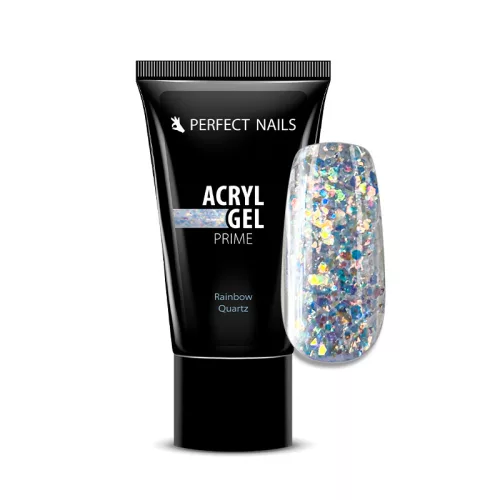 Perfect Nails PolyAcryl Gel Prime - Tubusos Polygel 15g - Csillámos Rainbow Quartz