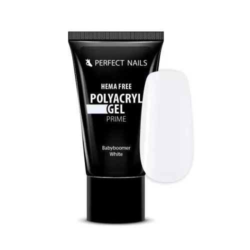 Perfect Nails PolyAcryl Gel Prime - Hema Free Tubusos Polygel - Babyboomer White 30g