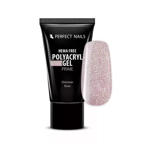 Perfect Nails PolyAcryl Gel Prime - Hema Free Tubusos Polygel - Shimmer Rose 30g