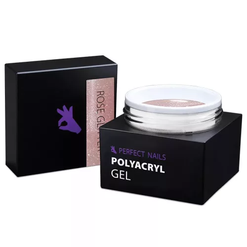 Perfect Nails PolyAcryl Gel - Polygel Rose Glitter 15g