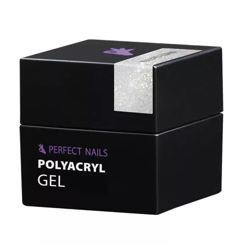 Perfect Nails PolyAcryl Gel - Polygel White Glitter 50g