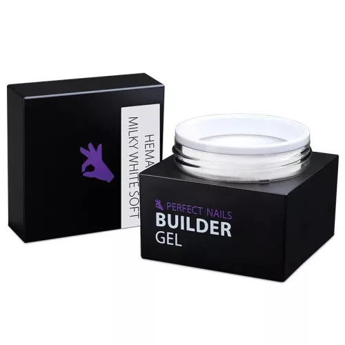 Perfect Nails Builder Gel - Hema Free Építőzselé 50g - Milky White Soft