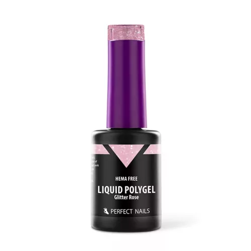 Perfect Nails Liquid Polygel - Glitter Rose 8ml