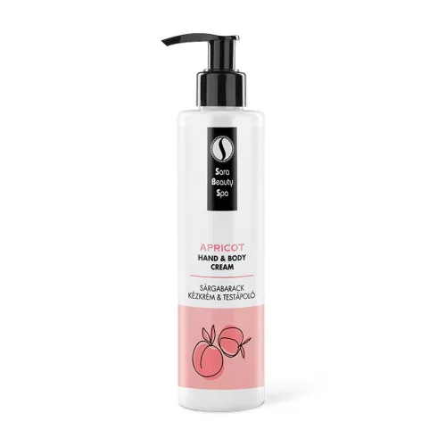 Sara Beauty Spa Kézkrém és Testápoló 250ml - Sárgabarack „Mentes”