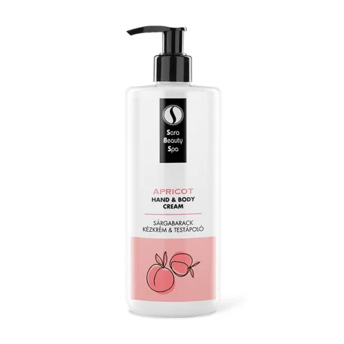 Sara Beauty Spa Kézkrém és Testápoló 500ml - Sárgabarack „Mentes”