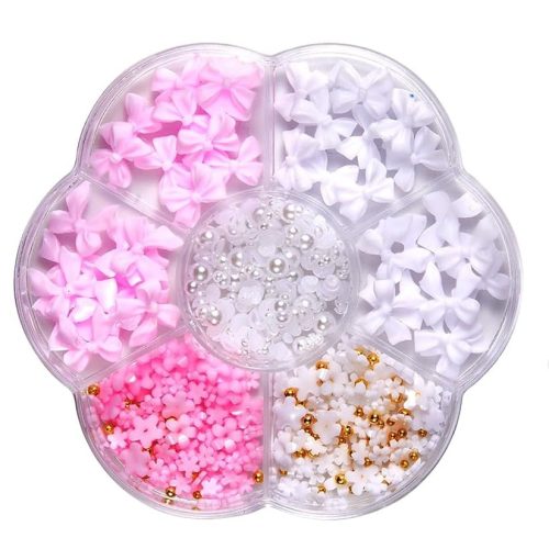 Strassztárcsa Masni Rózsaszín-Fehér