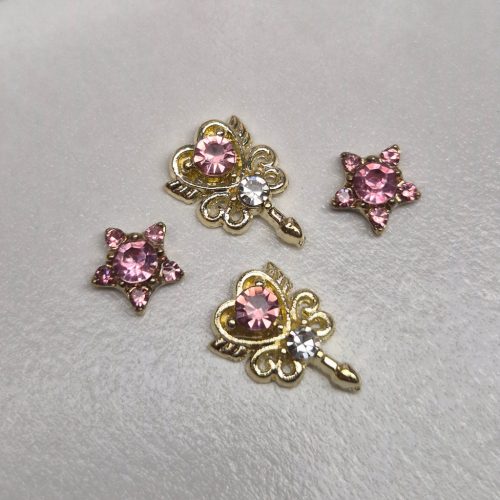 Y2K Charm - 3D Körömdísz  - Rózsaszín Mini Csillag