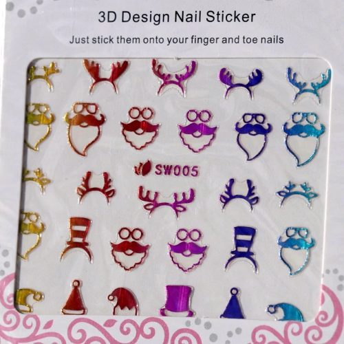 Körömmatrica Karácsonyi 3D SW005