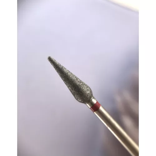 Timár Virág Gyémántporos Csiszolófej - 4mm Piros Csepp Alakú, Multifunkcionális