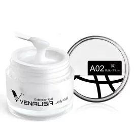  Venalisa Hard Jelly Gel - Építőzselé 15ml - A02 Milky White