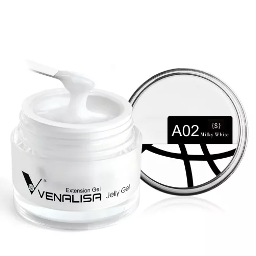 Venalisa Hard Jelly Gel - Építőzselé 15ml - A02 Milky White