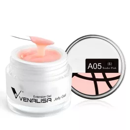   Venalisa Hard Jelly Gel - Építőzselé 15ml - A05 Tender Pink