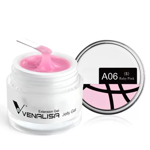 Venalisa Hard Jelly Gel - Építőzselé 50ml - A06 Baby Pink