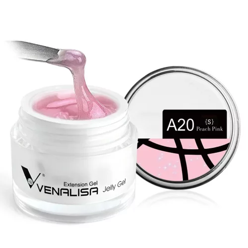 Venalisa Hard Jelly Gel - Építőzselé 15ml - A20 Peach Pink