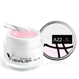   Venalisa Hard Jelly Gel - Építőzselé 15ml - A22 Pearl White