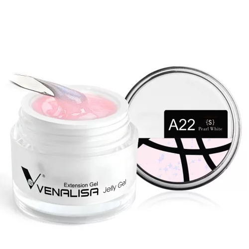 Venalisa Hard Jelly Gel - Építőzselé 15ml - A22 Pearl White