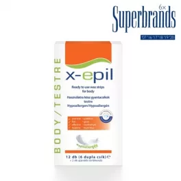  X-Epil - Használatrakész Gyantacsík Testre - Hypoallergén 6x2db
